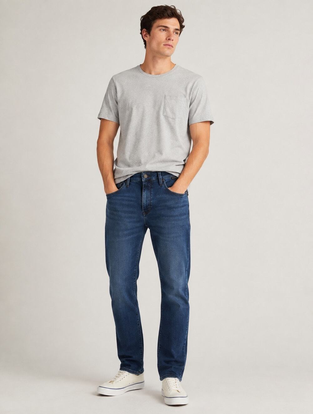 Mavi Jake Slim Leg Athletic Denim Jeans Men’s 35x30 Medium Wash Stretch Preppy